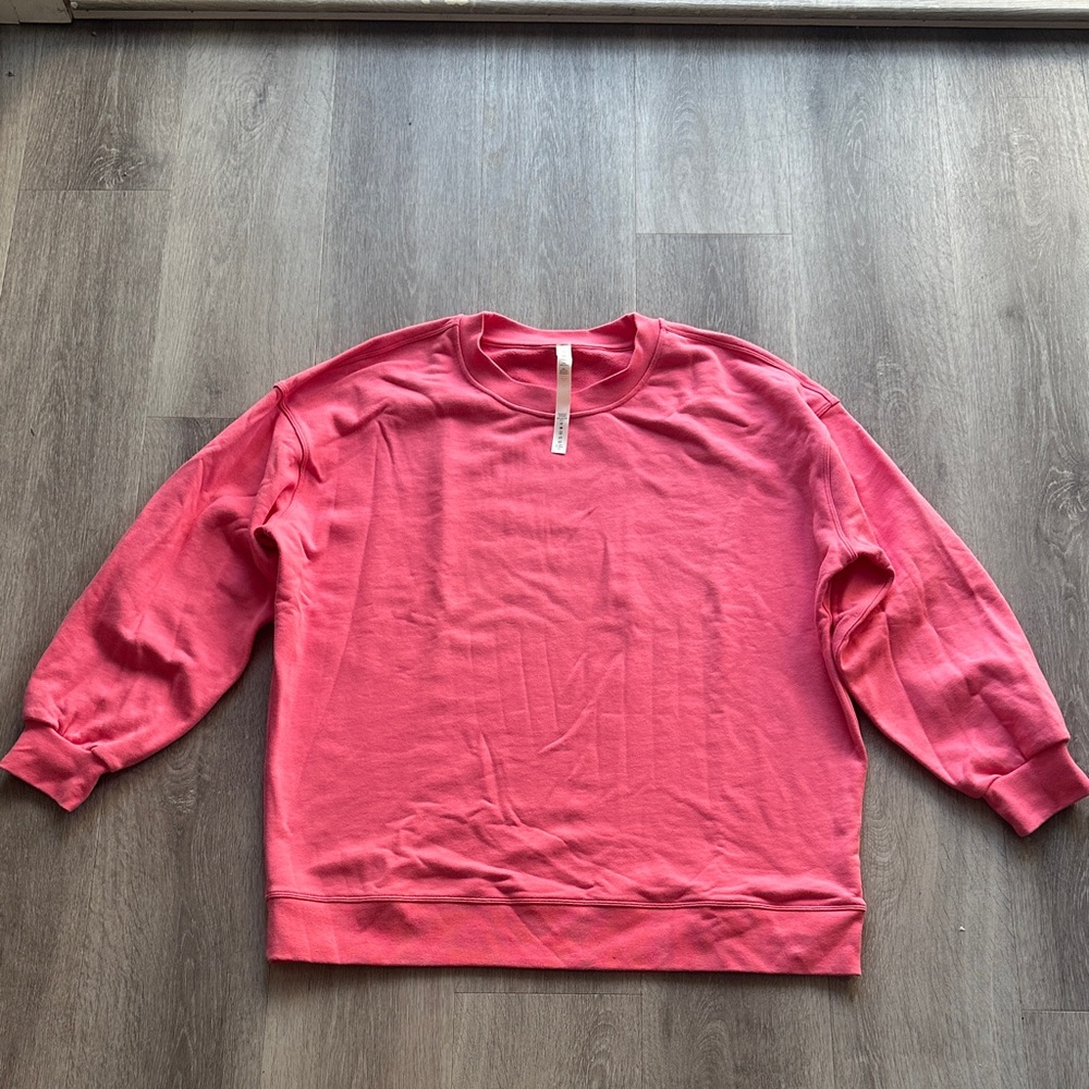 Lululemon Athletica Vibrant Pink Crewneck Top